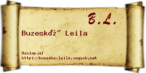 Buzeskó Leila névjegykártya